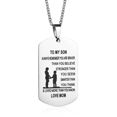 From Mom to Son - Stainless Steel Necklace