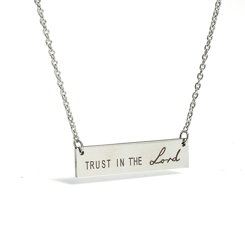 "Trust In The Lord" Stainless Steel Necklace