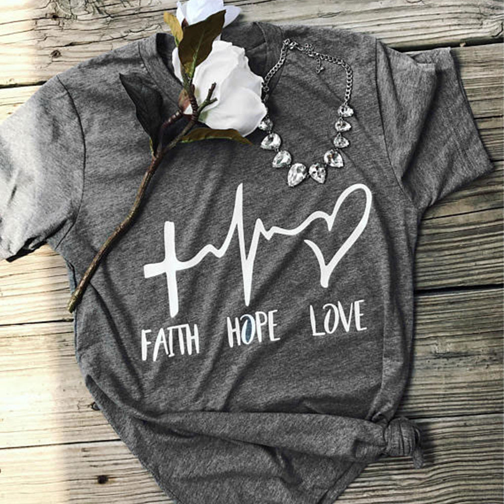 Short Sleeve Faith Hope Love T-Shirt